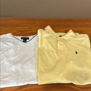 Ralph Lauren Yellow Polo Shirt and White T-Shirt